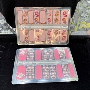⭐️Lily & Fox nail wraps 2 sets pink graphic NEW